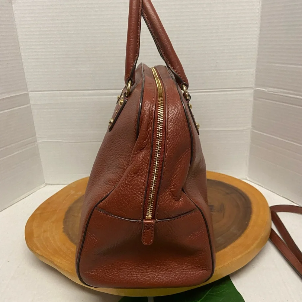 Michael Kors Large Clay Brown Leather Satchel Handbag